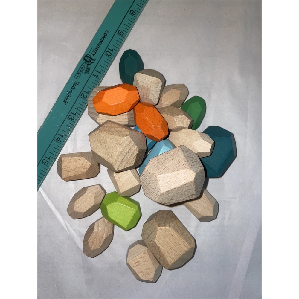 Wooden‎ Balancing Building Rocks Blocks